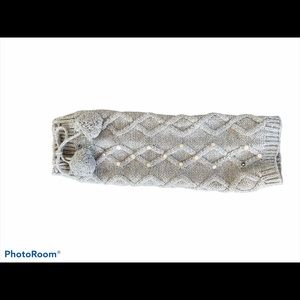 Grey Pom Pom leg warmers